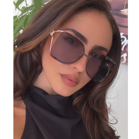 NEW Gucci GG1713SA Rimless Oversized Square Sunglasses $695